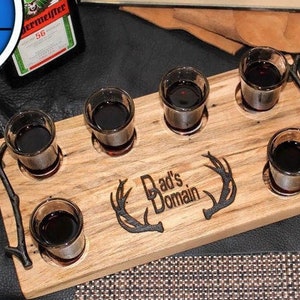 Personalized Shot Flight, Camo Shot Glass Holder, Shooter Serving Tray, Tequila Shot Board, Whiskey Shot Flight, Unique Gift for Husband