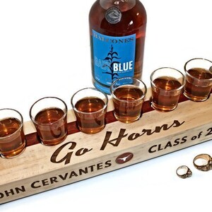 Texas Longhorn Shot Tray | UT Graduation Gift | Custom UT Shot Board |  UT Alumni Gift | Longhorn Tailgate Party