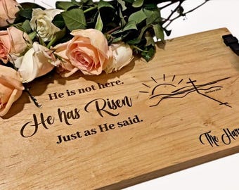 Personalized Large Wood Serving Board, Custom Engraved Charcuterie Board, Rustic Cheese Board with Handles, Wedding Gift, Housewarming Gift
