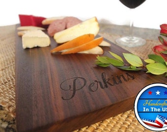 Charcuterie Board | Personalized Cheese Board | Serving Board with Handle | Engagement Gift | Wedding Gift