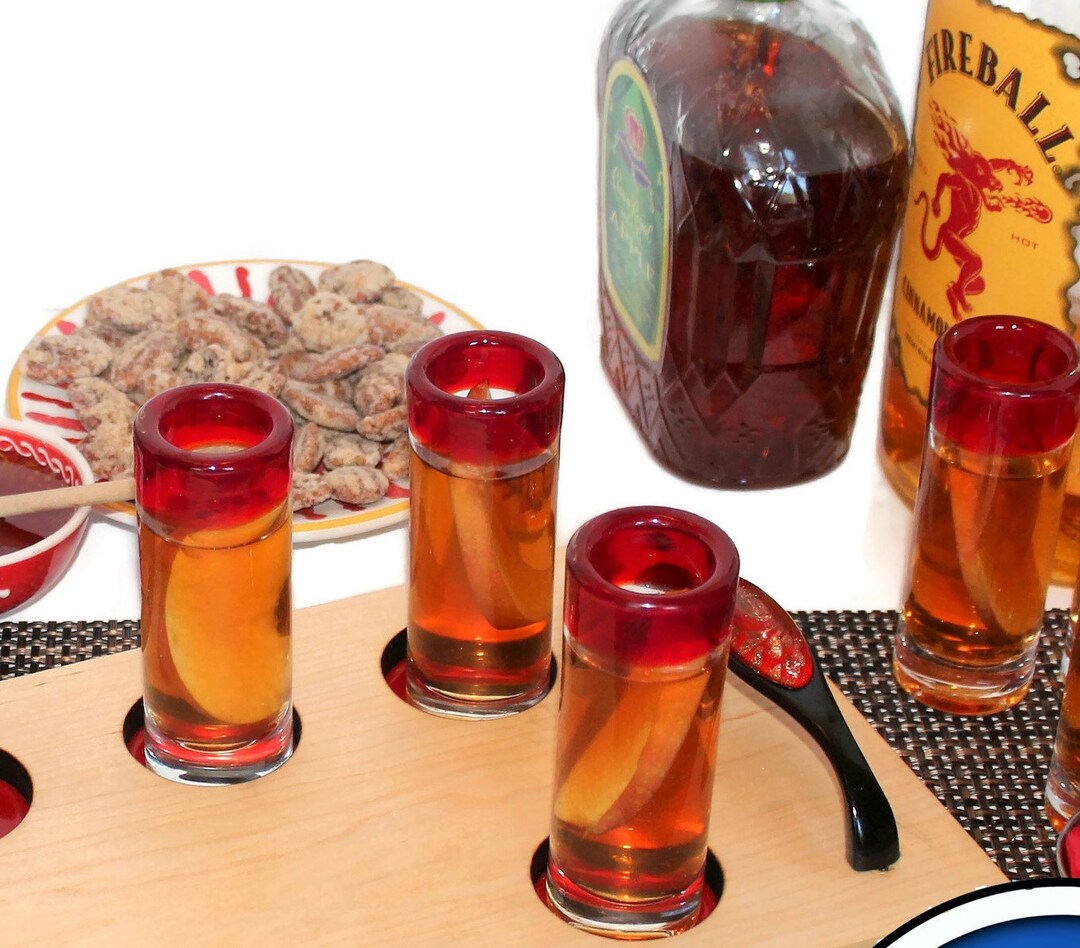 Red Tequila Glasses, Tequila Shot Glasses, Authentic Mexican Tequila