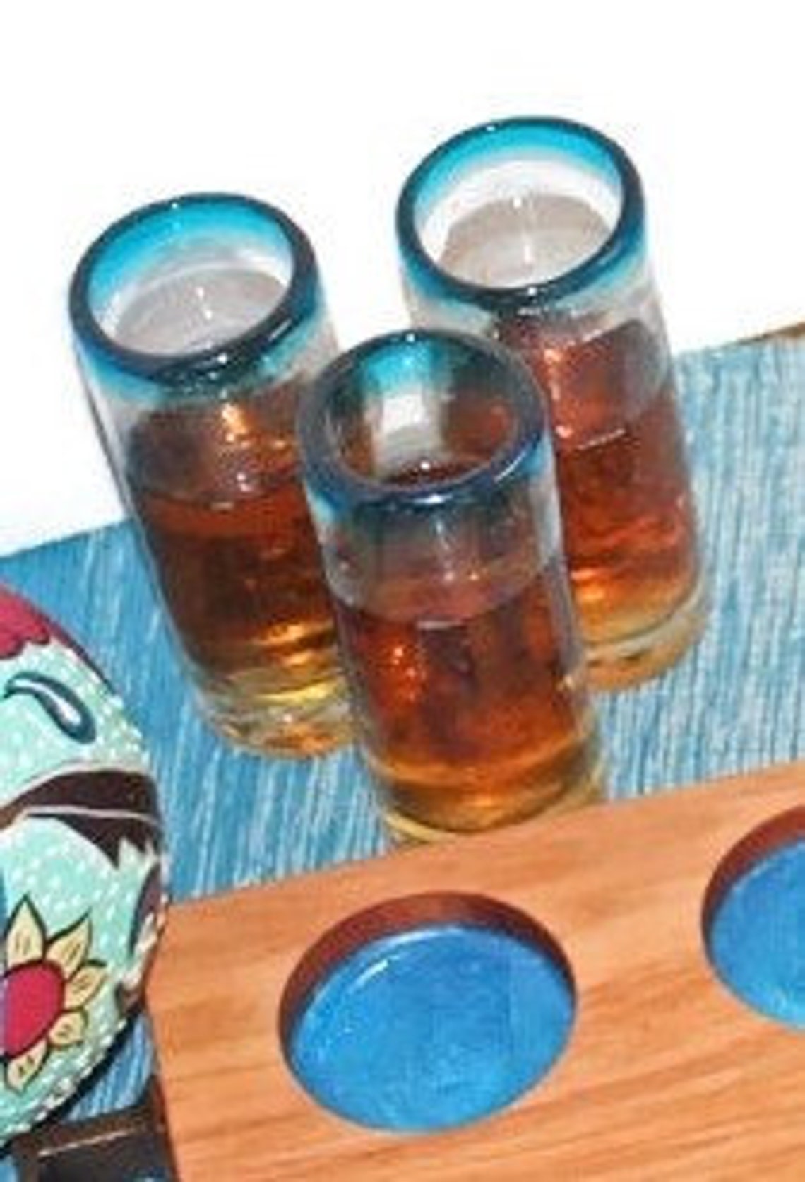 Green Tequila Glasses Tequila Shot Glasses Authentic Mexican Etsy