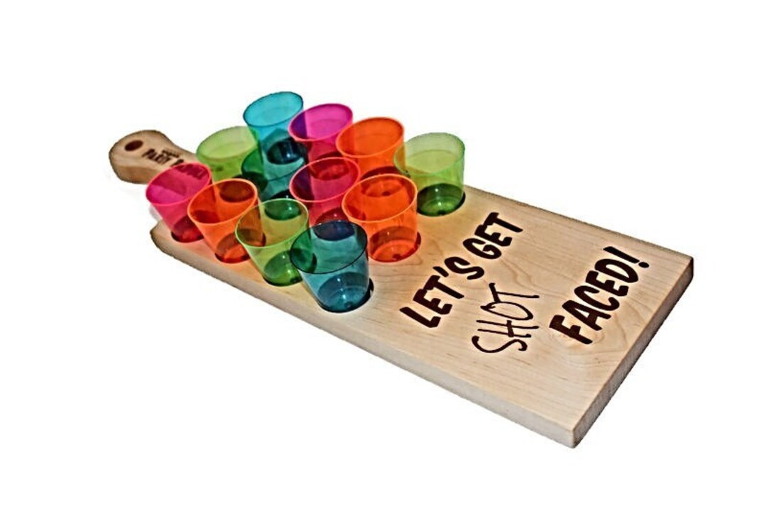 Personalized Shot Paddle Engraved Shot Flight Lets Get Shot Etsy