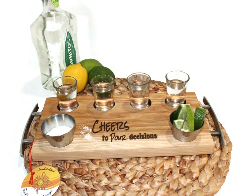 Shot Flight Personalized Wooden Shot Glass Holder Etsy