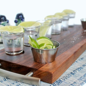 Custom Tequila Flight Board, Solid Wood Shot Tray, Personalized Wedding Gift, Premium Quality Gift, Special Gift For Him, Custom Gift