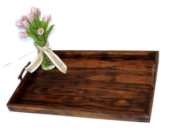 square wood serving tray
