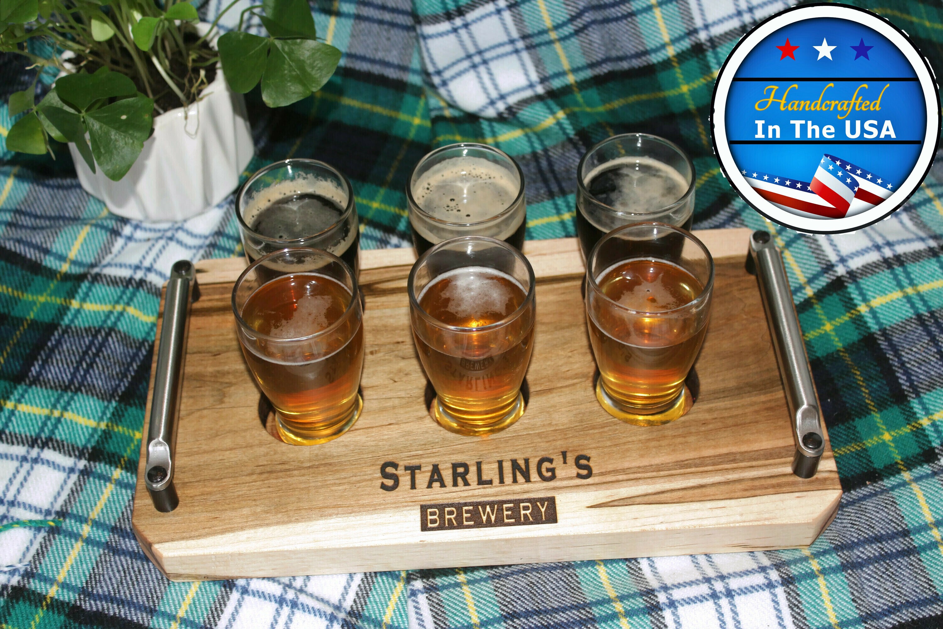 Beer Flight Serving Board Craft Beer Flight Beer Sampler Etsy