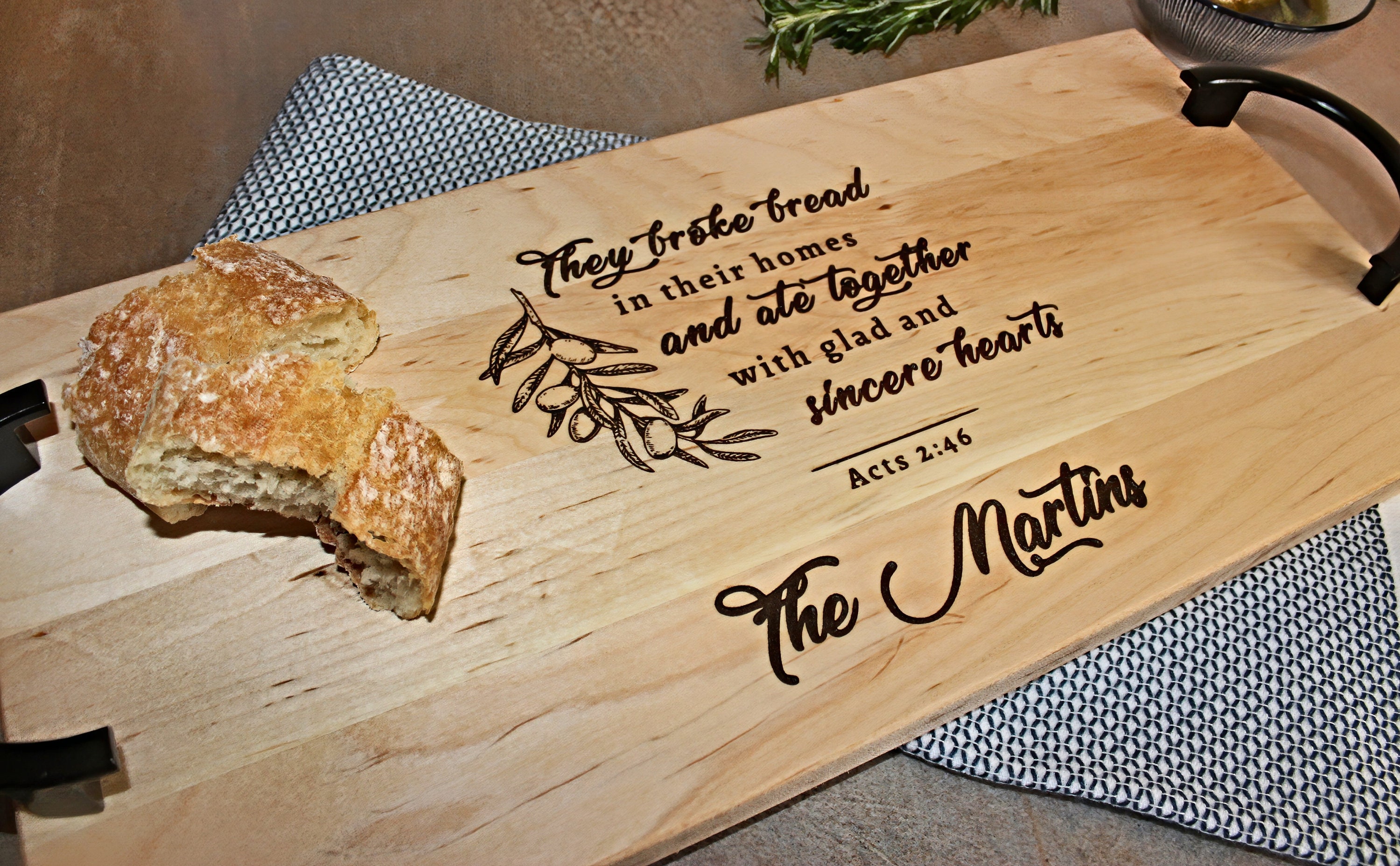 Eat Together With Glad And Sincere Hearts {Cutting Board} Eat Together With Glad And Sincere Hearts {Cutting Board}