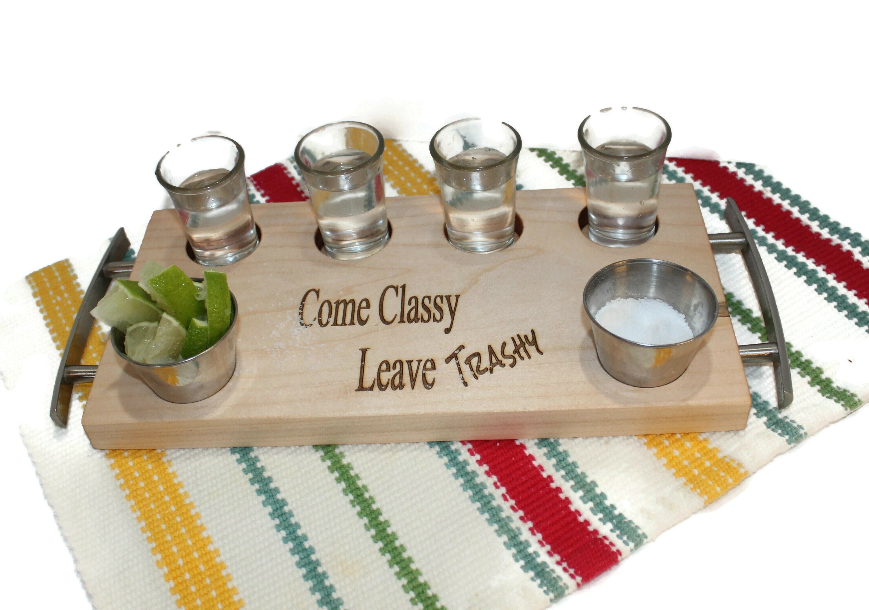 Shot Serving Board Shot Glass Holder Personalized Shot Etsy