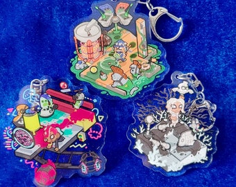Isometric Squid Kid Keychain