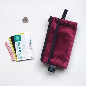 GRAN WALLET en terciopelo burdeos // burdeos terciopelo vegano WALLET