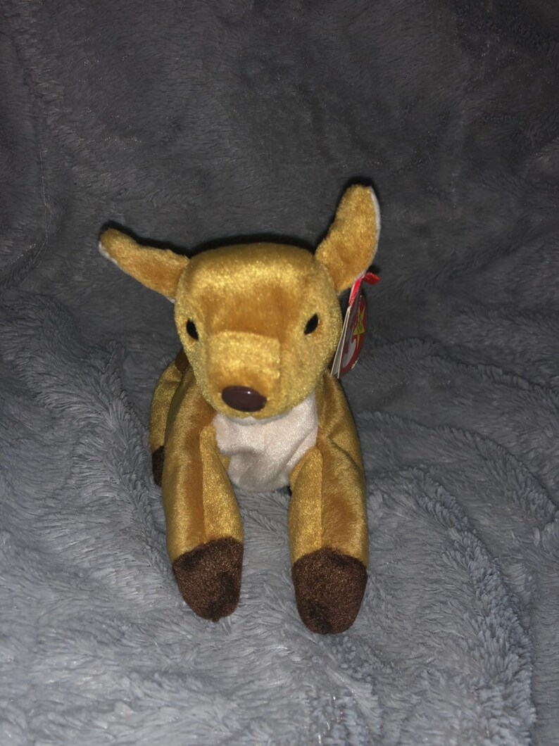 next to 1965 P.E Ty Original Whisper Beanie Baby with errors 6th gen Korean Pellets KR