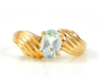 Aquamarine 14K Gold Ring - X2595