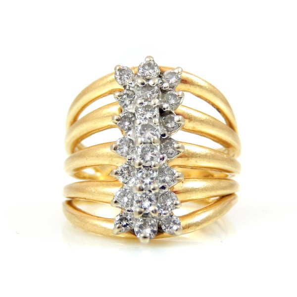 14K Multi-Band Diamond Ring Size 4.5 - X4343