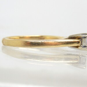 Vintage 10K Yellow Gold Princess Cut Diamond Solitaire Ring Size 6.75 X6052 image 7