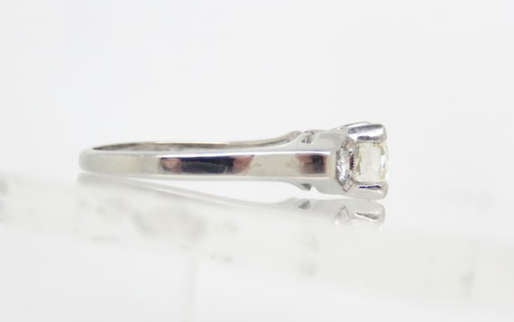 Vintage Platinum Diamond Ring, with Appraisal, Si… - image 6