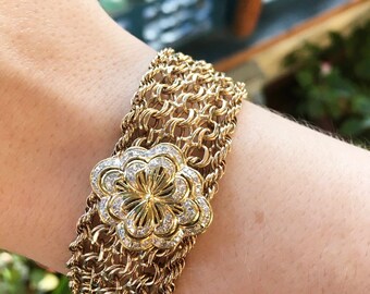 60S-70S ヴィンテージ ゴールド14kのブレスレットです。 VINTAGE TIFFANY & CO. 14K Gold Braid Bracelet | ヴィンテージ