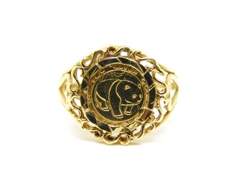 Vintage panda ring Etsy