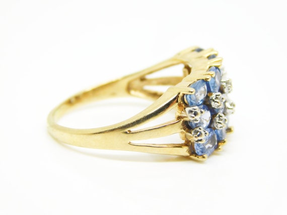 14K Yellow Gold Ring With Oval Tanzanite And Diam… - image 3