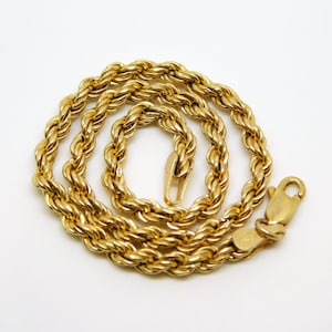 10K Yellow Gold 7 1/4&quot; Rope Chain Bracelet X6690