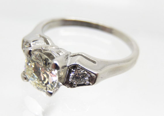 Vintage Platinum Diamond Ring, with Appraisal, Si… - image 3