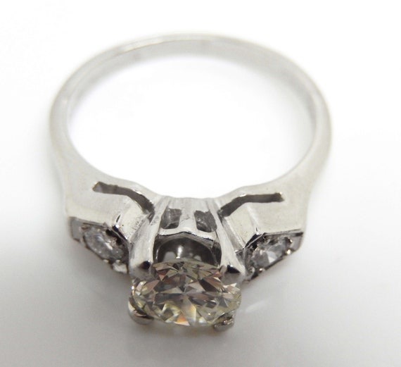 Vintage Platinum Diamond Ring, with Appraisal, Si… - image 4