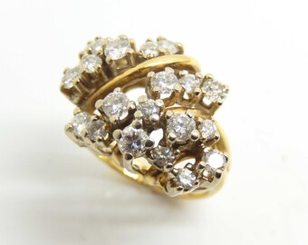 18K Yellow Gold Diamond Cluster with Appraisal Size 5.25 - X5884