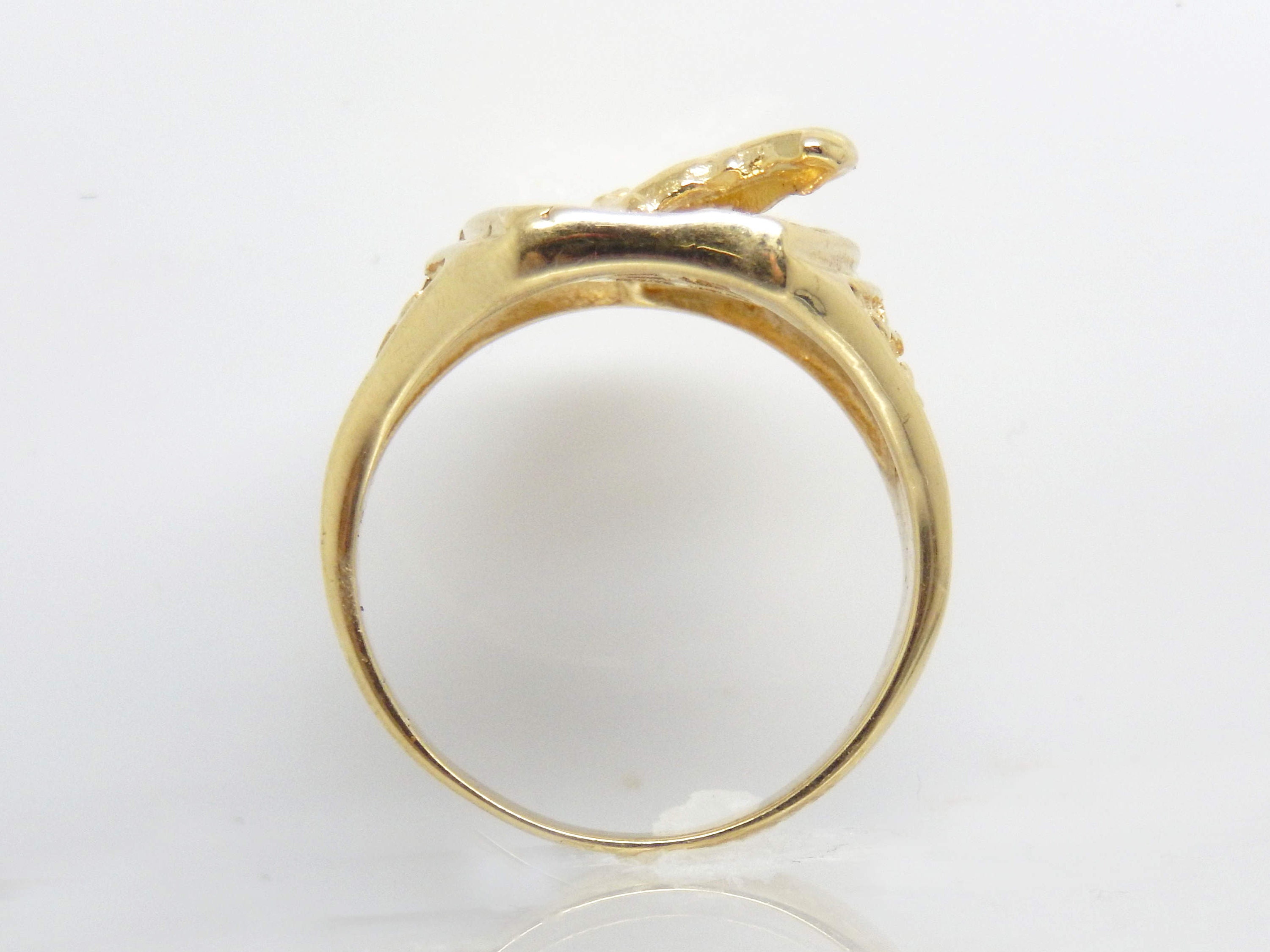 Vintage 10K Yellow Gold Men's Horseshoe Ring X4890 | Etsy