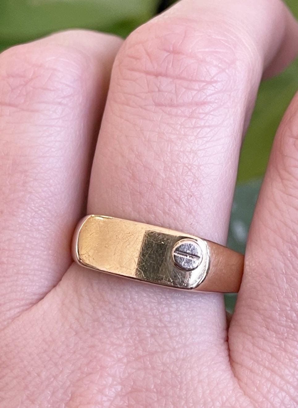 Vintage 14K Yellow Gold Italian Milor Wedding Band, Size 12 1/2