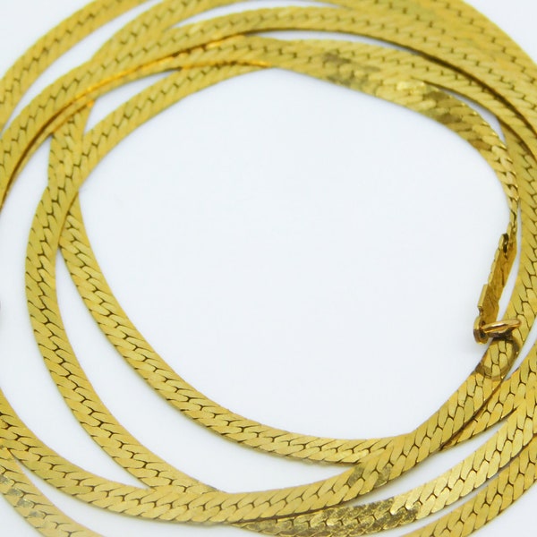 Gold Herringbone Necklace