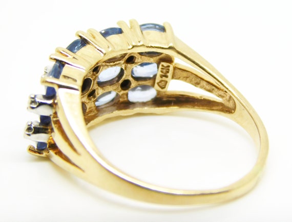 14K Yellow Gold Ring With Oval Tanzanite And Diam… - image 5