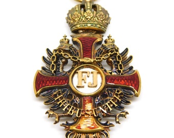 Öオーストリア帝国軍＊１９１６年＊フランツヨーゼフ戦功十字章＊金章（実物） オーストリア＝ハンガリー帝国フランツ・ヨーゼフ騎士十字章 X6679