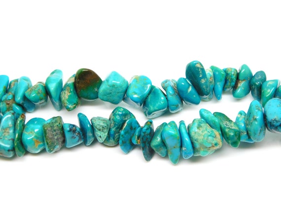 Chunky Turquoise Necklace 23" - X8755 - image 4