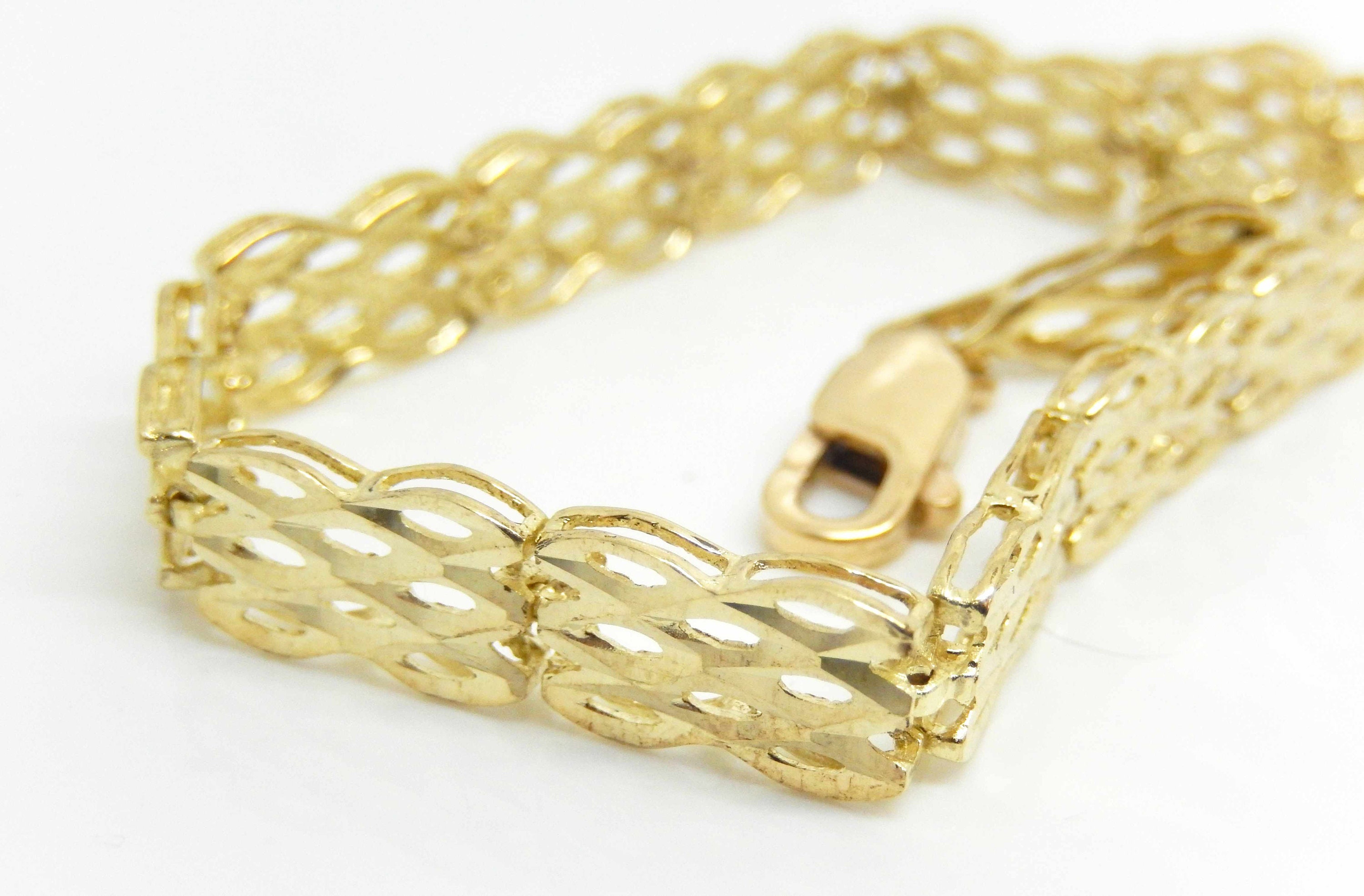 Estate 10K Yellow Gold Brite Cut 7.25