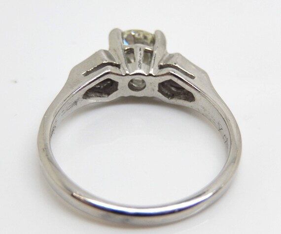 Vintage Platinum Diamond Ring, with Appraisal, Si… - image 5