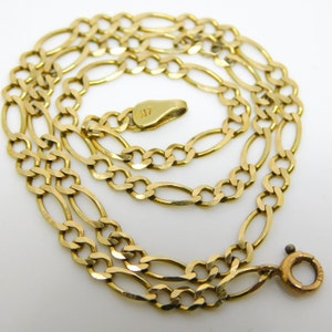 10K Yellow Gold 10 1/2&quot; Figaro Anklet/Bracelet X6686
