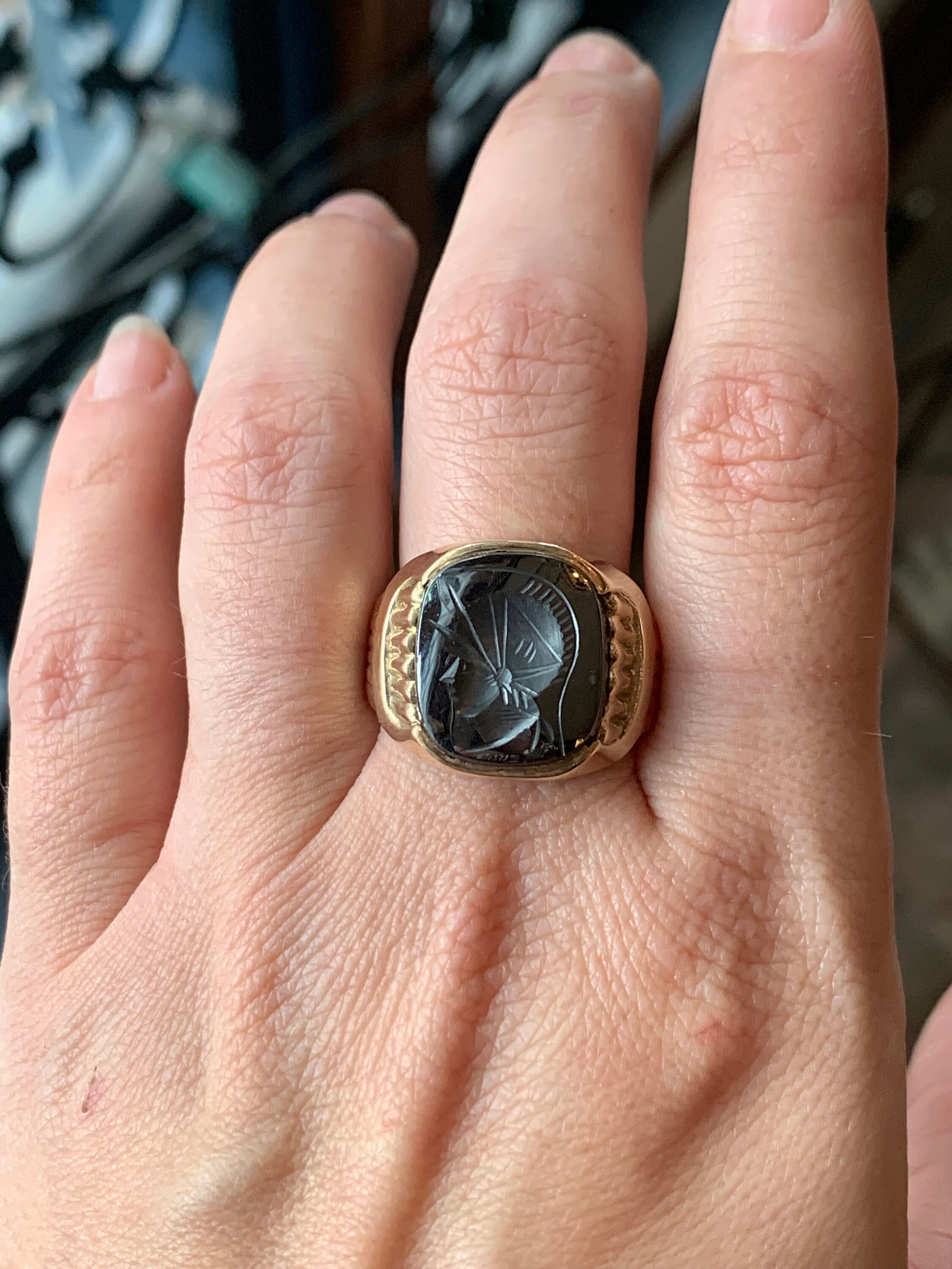 BIG HAND メタルフェザーリング ☆美品☆ BIG HAND メタルフェザーリング 10号 ビッグハンド