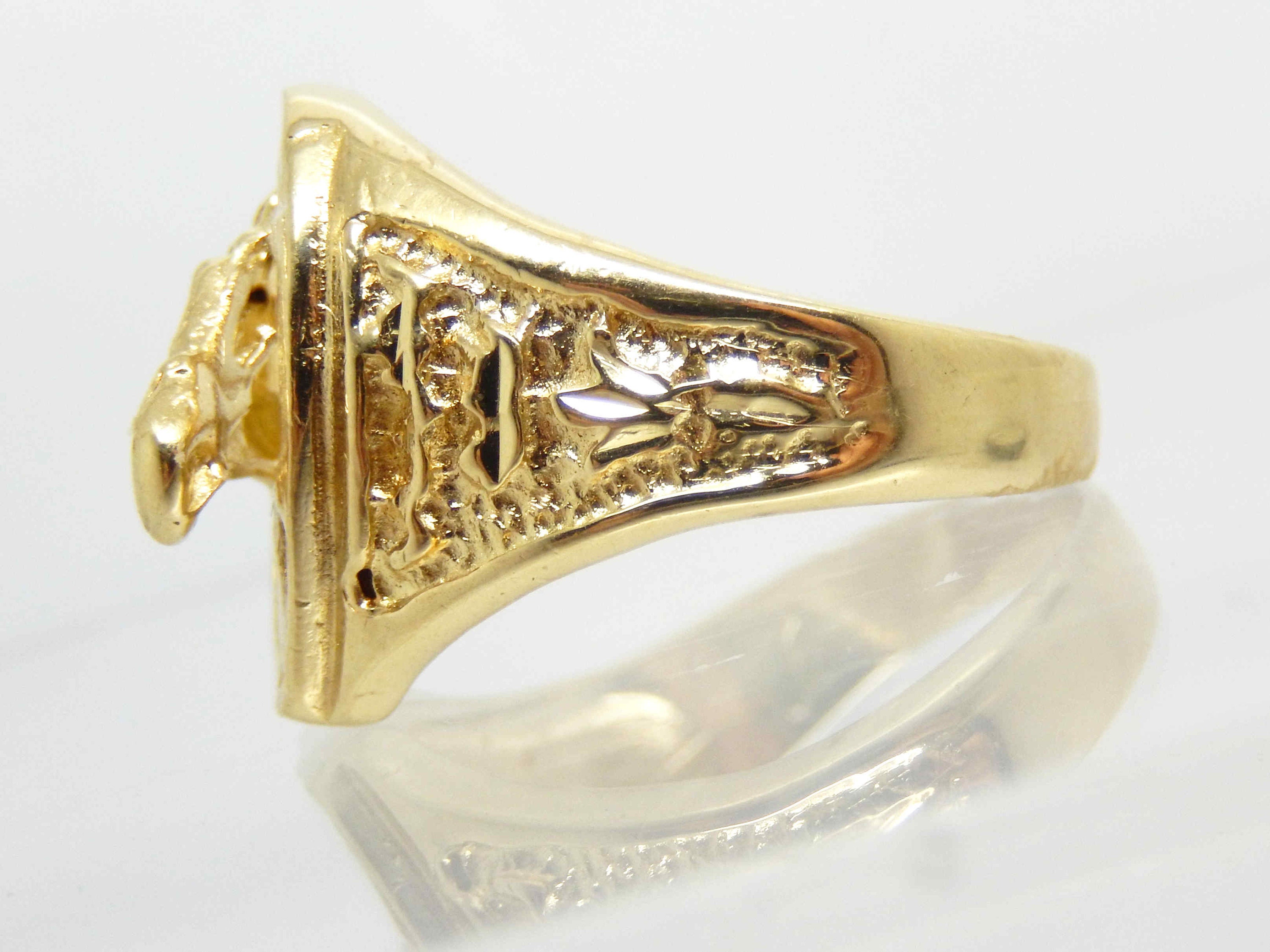 Vintage 10K Yellow Gold Men's Horseshoe Ring X4890 - Etsy