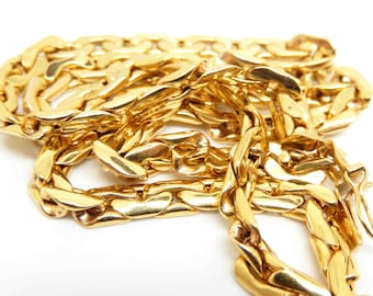 Vintage 14K Fancy Link Italian Statement Chain, 18 1/2 Inches - A1013