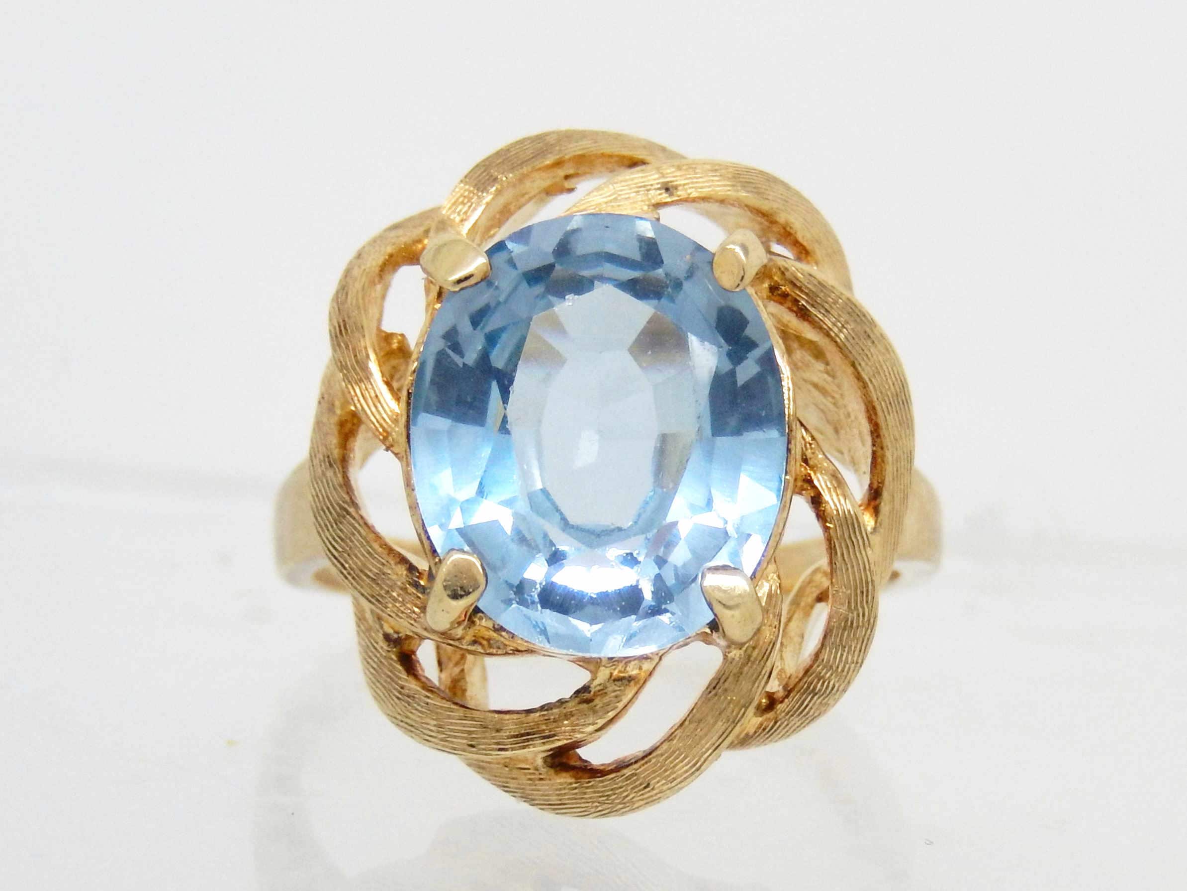 Blue Topaz Ring in 14K Yellow Gold | Schiffman's Jewelers