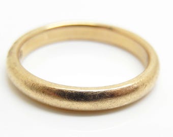 Vintage 14K Yellow Gold Artcarved Wedding Band, Size 8 - X9629