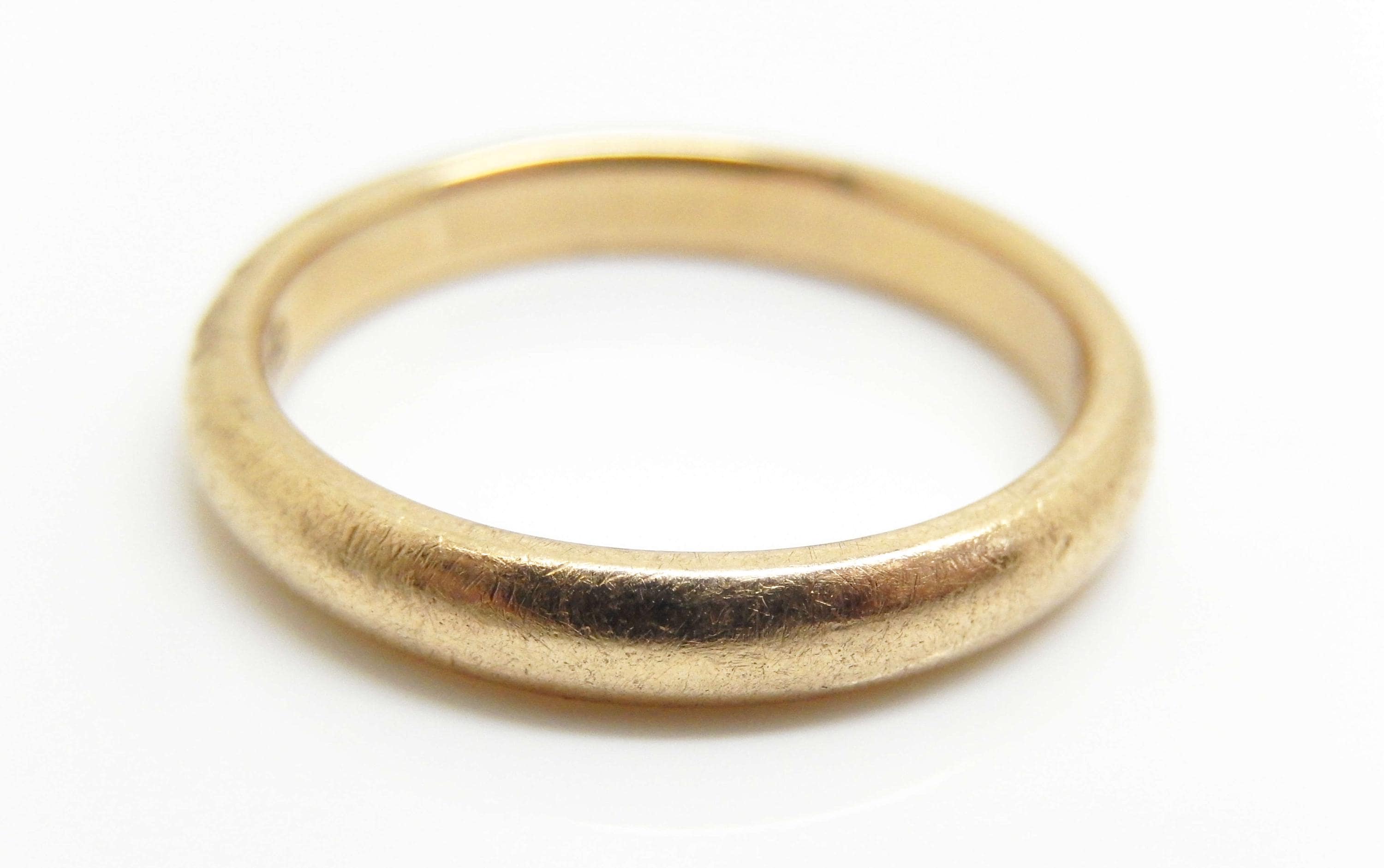 Vintage 14K Yellow Gold Artcarved Wedding Band, Size 8 - X9629 - Etsy