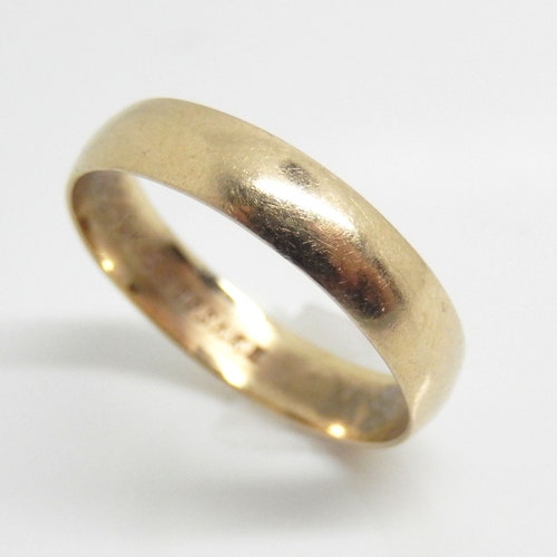 Vintage 10K Yellow Gold Keepsake Wedding Band X7312 Etsy