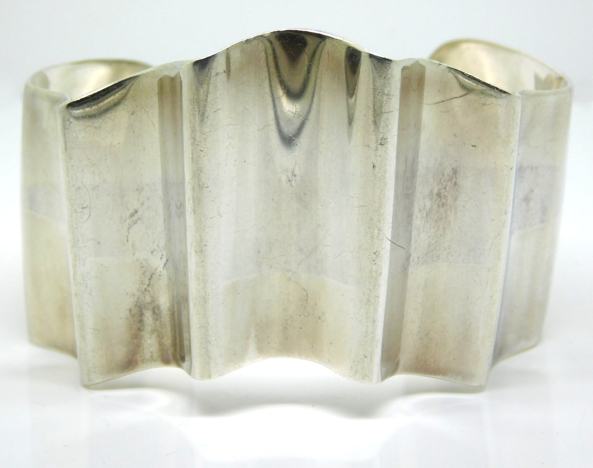 Wavy Sterling Silver Vintage Cuff - Etsy Wavy Sterling Silver Vintage Cuff - Etsy