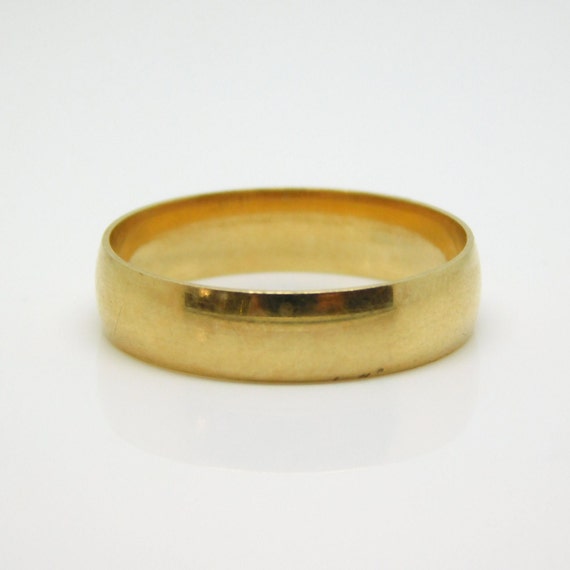 10K Yellow Gold Men's Wide Band Size 9.75 - X6763 - image 1