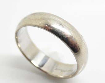 Vintage 14K White Gold Wed-Lok Wedding Band, Size 6 - X9091