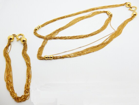 Vintage 18k Yellow Gold Quadri Bracelet Necklace X4725 Etsy