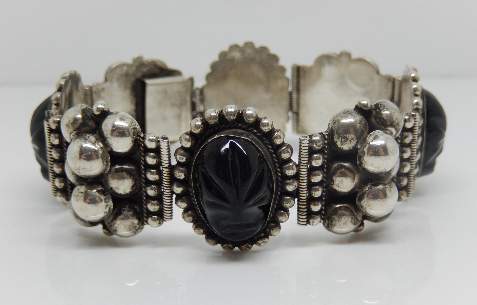 Vintage Mexican Mayan 925 Sterling Silver 7