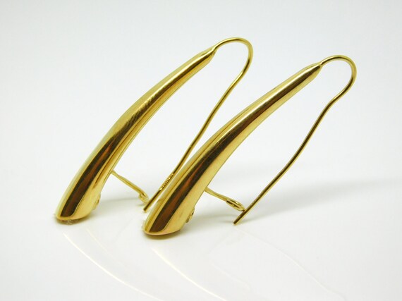 14K Yellow Gold Tapered Tube Earrings - X8878 - image 3