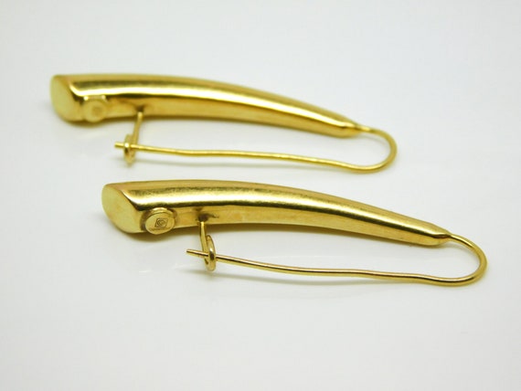 14K Yellow Gold Tapered Tube Earrings - X8878 - image 4